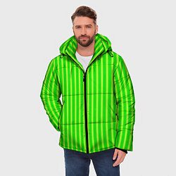 Куртка зимняя мужская Полосы сочное яблоко, цвет: 3D-светло-серый — фото 2