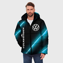 Куртка зимняя мужская Volkswagen неоновые лампы, цвет: 3D-черный — фото 2
