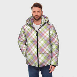 Куртка зимняя мужская Шотланская клетка, цвет: 3D-светло-серый — фото 2