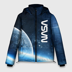 Куртка зимняя мужская Космическое пространство - NASA, цвет: 3D-светло-серый