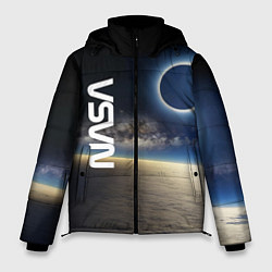 Мужская зимняя куртка Солнечное затмение в открытом космосе