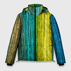 Мужская зимняя куртка Разноцветные полосы материала