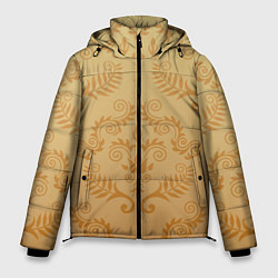 Куртка зимняя мужская Золотые паттерны, цвет: 3D-светло-серый