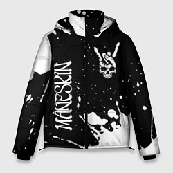 Куртка зимняя мужская Maneskin и рок символ на темном фоне, цвет: 3D-черный