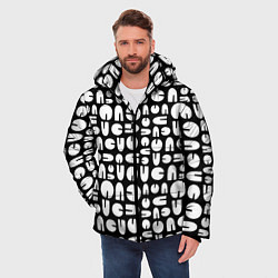 Куртка зимняя мужская Современная геометрия, цвет: 3D-светло-серый — фото 2