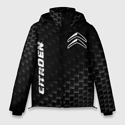 Куртка зимняя мужская Citroen карбоновый фон, цвет: 3D-черный