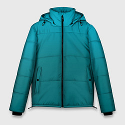 Куртка зимняя мужская Градиент бирюзовый, цвет: 3D-светло-серый