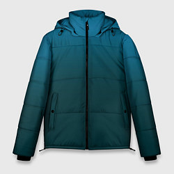 Куртка зимняя мужская Градиент бирюзовый, цвет: 3D-светло-серый