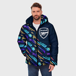 Куртка зимняя мужская Arsenal градиентные мячи, цвет: 3D-черный — фото 2