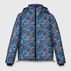 Мужская зимняя куртка Паттерн из цветочных узоров