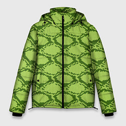 Куртка зимняя мужская Милитари змеиная кожа одноцветная, цвет: 3D-светло-серый