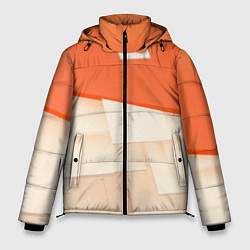Мужская зимняя куртка Абстрактные геометрические оранжевые и светлые фиг
