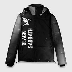 Куртка зимняя мужская Black Sabbath glitch на темном фоне: по-вертикали, цвет: 3D-черный