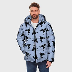 Куртка зимняя мужская Эстетика Новогодние олени, цвет: 3D-светло-серый — фото 2