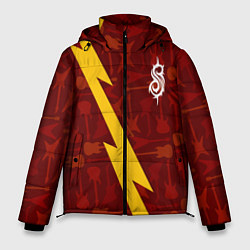 Куртка зимняя мужская Slipknot гитары и молния, цвет: 3D-черный