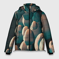 Мужская зимняя куртка Множество абстрактных летающих камней