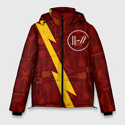Куртка зимняя мужская Twenty One Pilots гитары и молния, цвет: 3D-черный