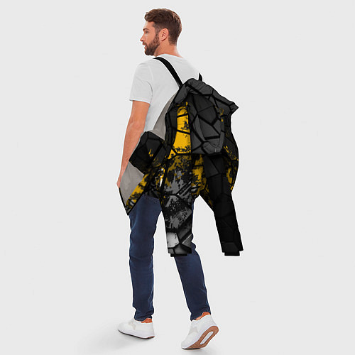 Мужская зимняя куртка Имперская геометрия / 3D-Светло-серый – фото 5