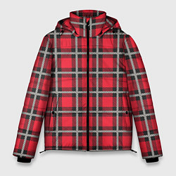 Куртка зимняя мужская Красная шотландская клетка, цвет: 3D-красный