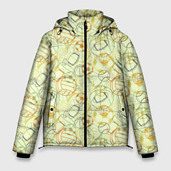 Куртка зимняя мужская Мячи спортивные и шайба, цвет: 3D-светло-серый