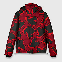 Куртка зимняя мужская Black hearts, цвет: 3D-черный