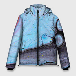 Мужская зимняя куртка Синий и тёмный песок и краски