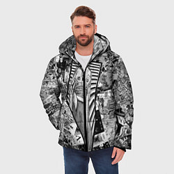 Куртка зимняя мужская Пестрый трэш, цвет: 3D-черный — фото 2