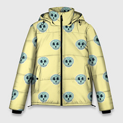 Куртка зимняя мужская Милые зубастые черепочки, цвет: 3D-черный