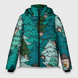 Мужская зимняя куртка Ежи в еловом лесу