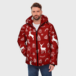 Куртка зимняя мужская Новогоднее настроение уют, цвет: 3D-светло-серый — фото 2