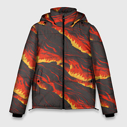 Мужская зимняя куртка Потоки лавы в японском стиле