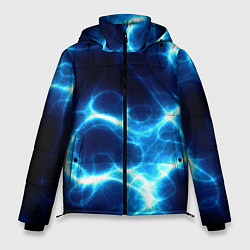 Куртка зимняя мужская Молния грозовая - электрические разряды, цвет: 3D-красный