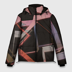 Мужская зимняя куртка Абстрактные розовые стеклянные блоки