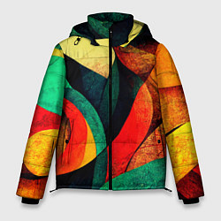 Мужская зимняя куртка Текстурированная цветная абстракция