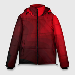 Мужская зимняя куртка Красный абстрактный фон волны