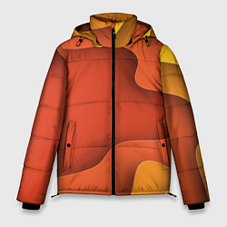 Куртка зимняя мужская Оранжево-жёлтый разлом, цвет: 3D-красный