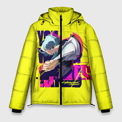 Куртка зимняя мужская Киберпанк Бегущие по краю - Люси, цвет: 3D-черный