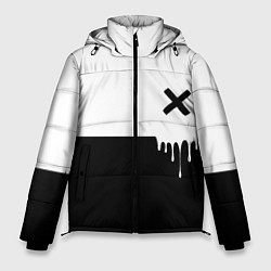 Мужская зимняя куртка Черно-белый X
