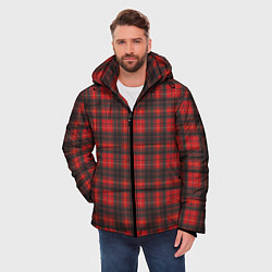 Куртка зимняя мужская Шотландский Тартан, цвет: 3D-красный — фото 2