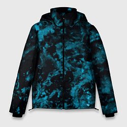 Куртка зимняя мужская Камуфляж с голубым оттенком, цвет: 3D-черный
