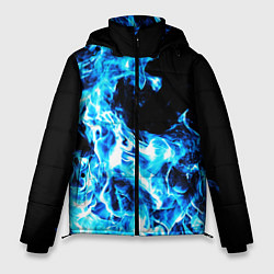 Мужская зимняя куртка Красивый неоновый синий огонь