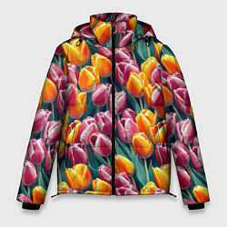 Мужская зимняя куртка Роскошные тюльпаны