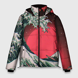 Мужская зимняя куртка Японская волна в красном цвете