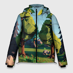 Мужская зимняя куртка Воксельный лес