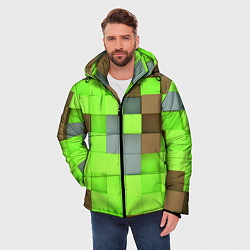 Куртка зимняя мужская Артем майнкрафт, цвет: 3D-черный — фото 2