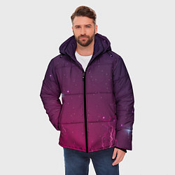 Куртка зимняя мужская Космическая аномалия, цвет: 3D-черный — фото 2