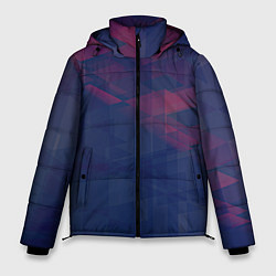 Мужская зимняя куртка Абстрактный прозрачный стеклянный фиолетовый патте
