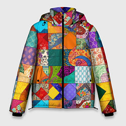 Мужская зимняя куртка Разноцветные лоскуты