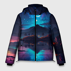 Мужская зимняя куртка Ночное небо, пейзаж