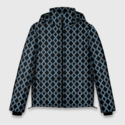 Куртка зимняя мужская Бирюзовый паттерн, цвет: 3D-черный